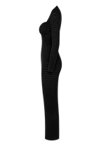CILYON Mysteria LS Paneled Dress in black — side profile
