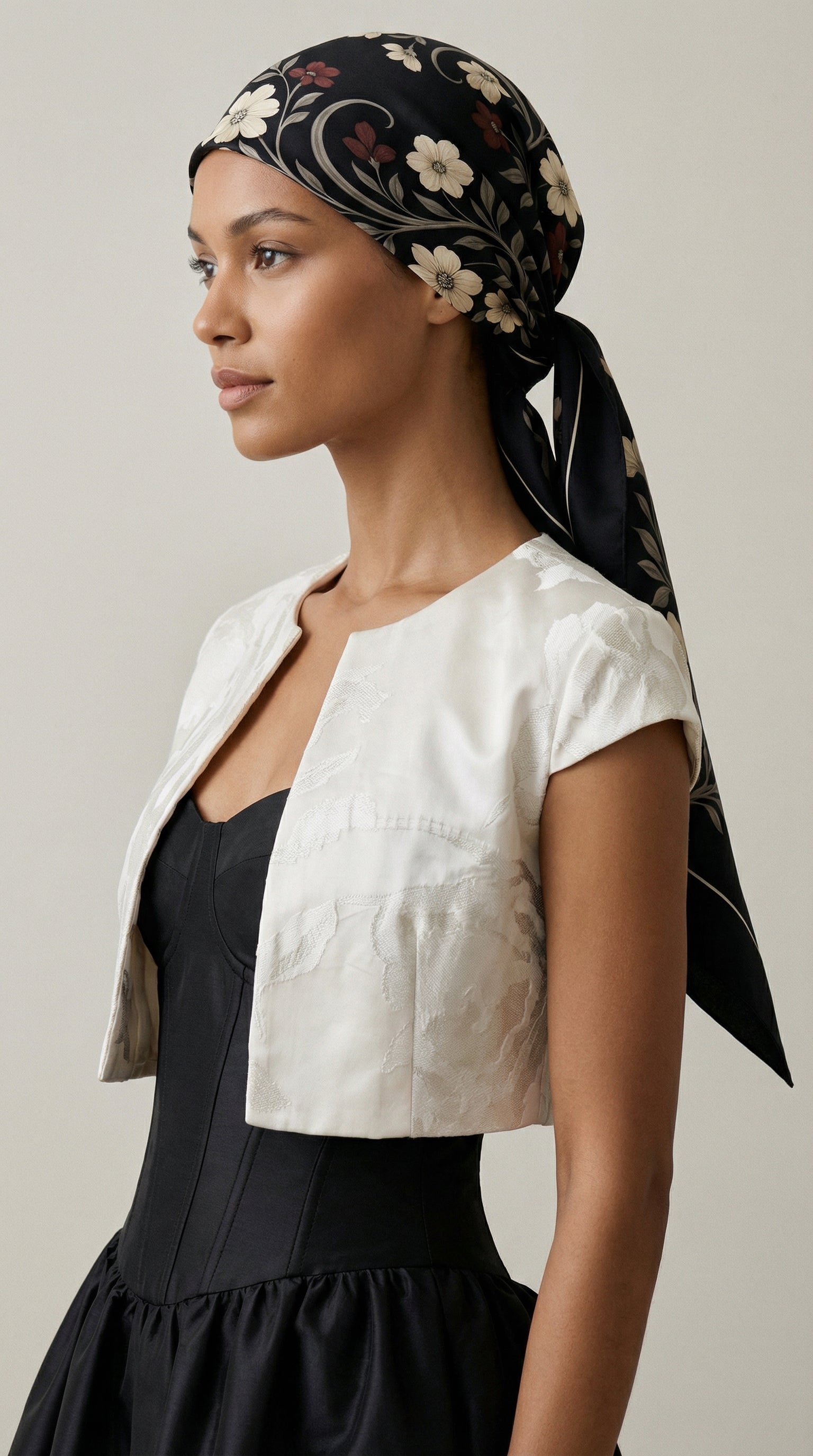 C1 Mulberry Silk Scarf Black