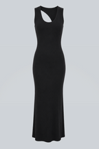 Magnifique Cut Out Long Dress Black