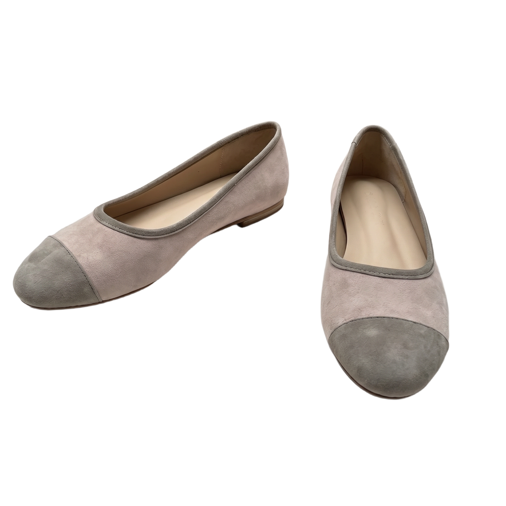 Classique Suede Leather Ballerina Grey