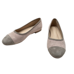 Classique Suede Leather Ballerina Grey