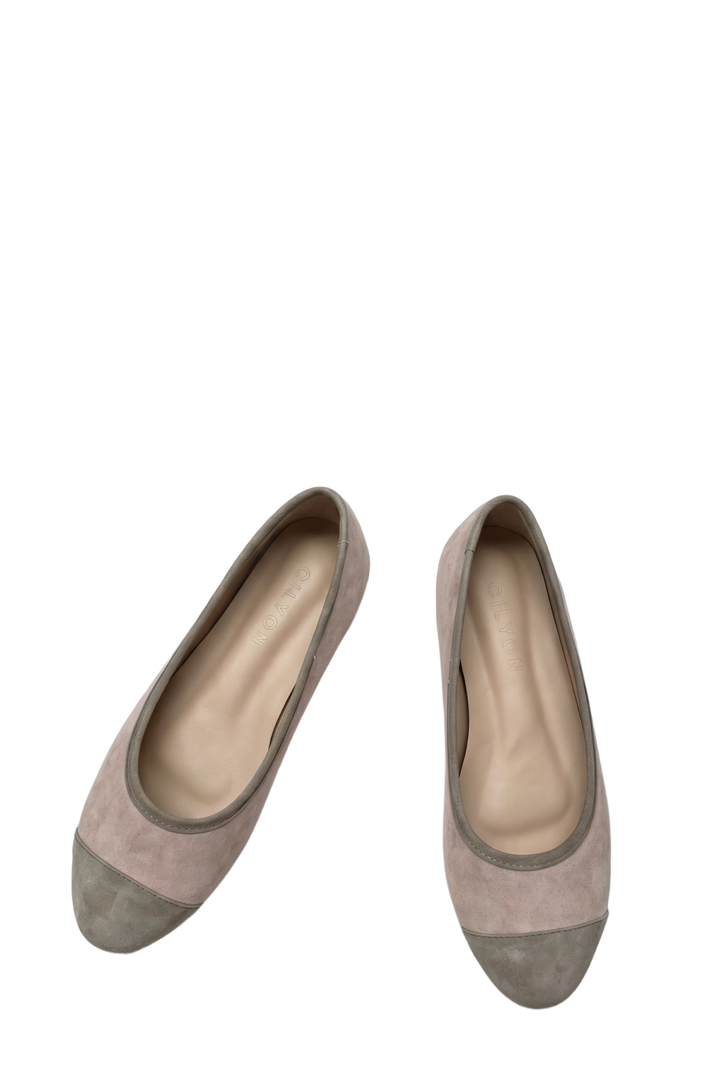 Classique Suede Leather Ballerina Grey