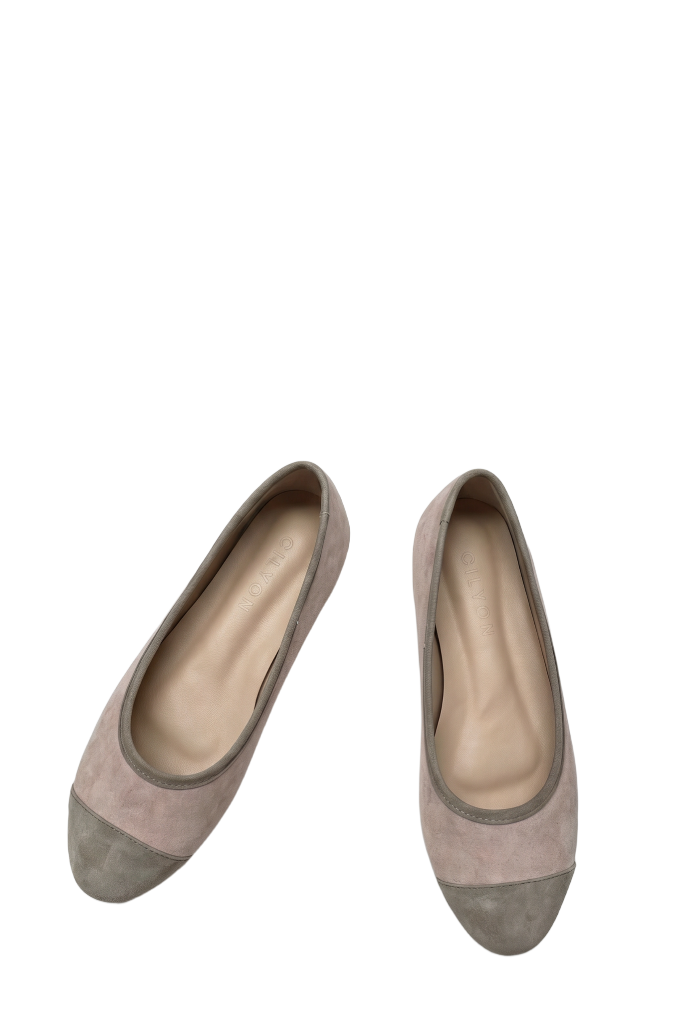 Classique Suede Leather Ballerina Grey