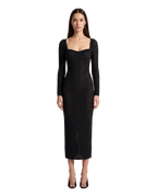 Mysteria LS Paneled Dress Black