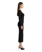 Mysteria LS Paneled Dress Black