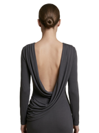 Magnifique Backless Dress Dark Grey