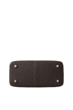 Classic Lock Tote Small Dark Brown