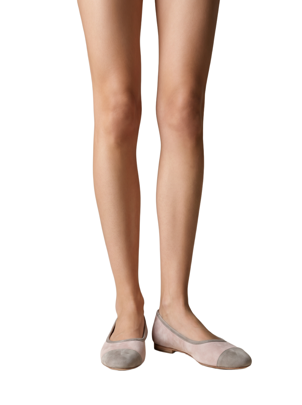 Classique Suede Leather Ballerina Grey