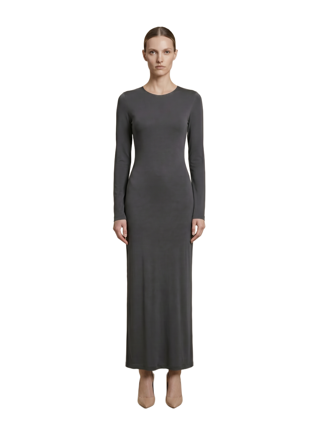 Magnifique Backless Dress Dark Grey