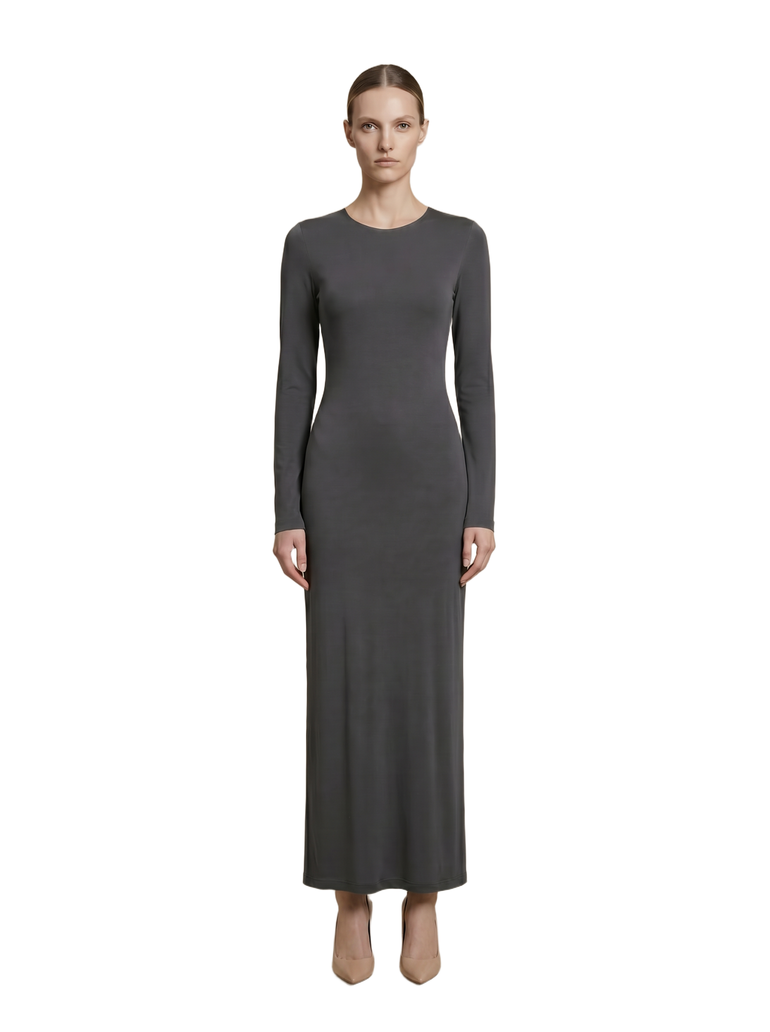 Magnifique Backless Dress Dark Grey