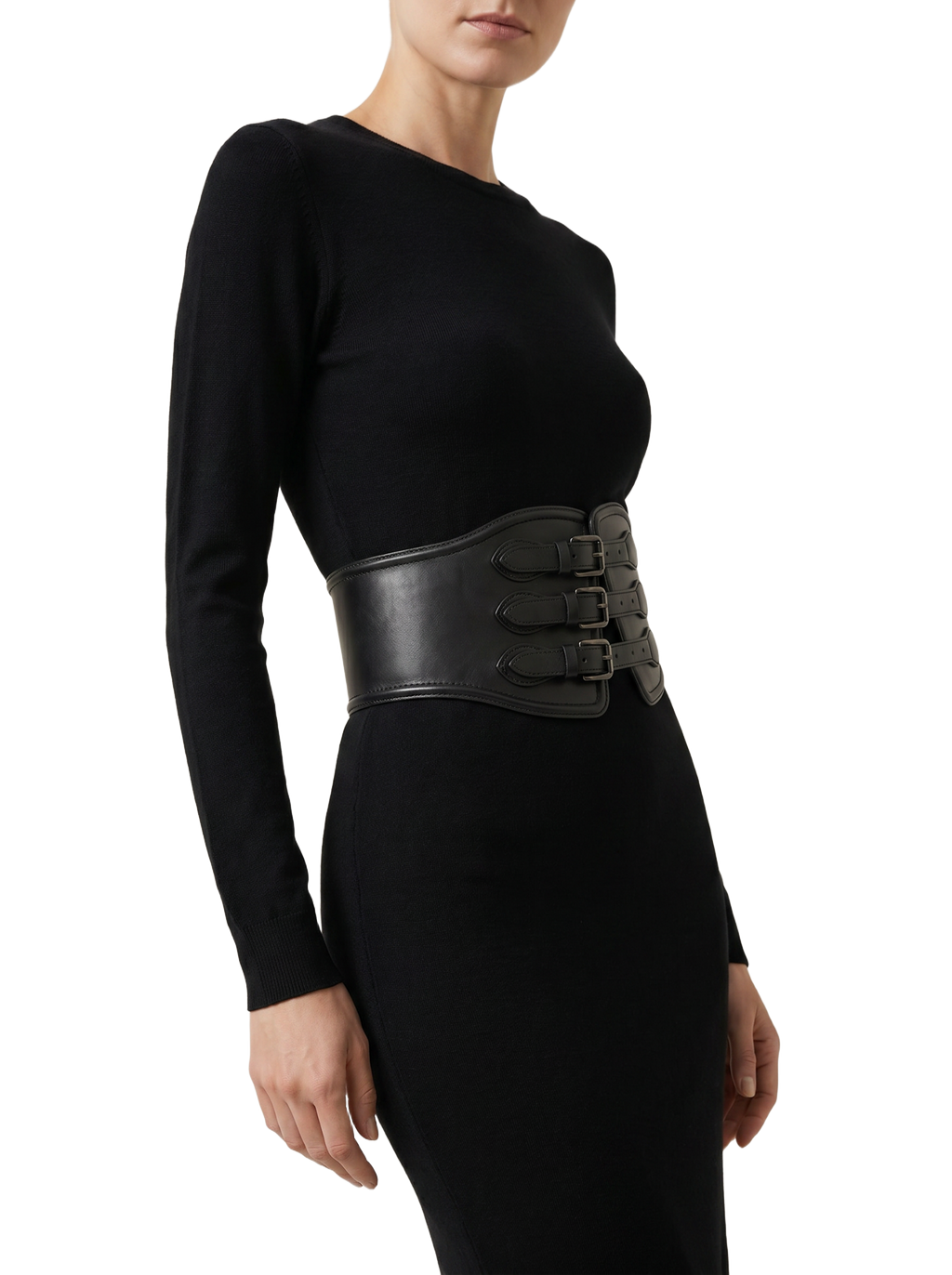 Yen Corset Buckle Belt Black