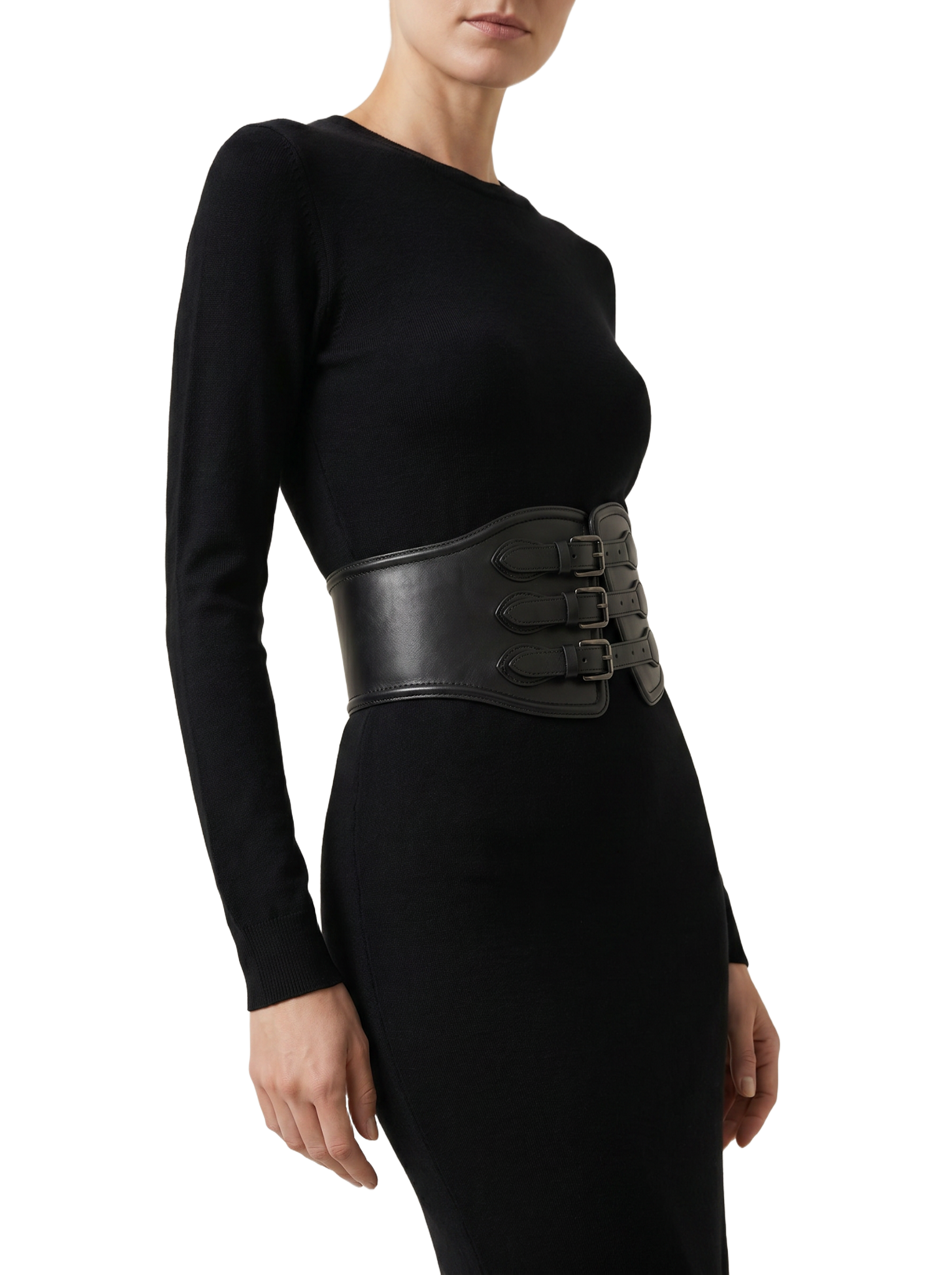 Yen Corset Buckle Belt Black