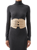 Yen Corset Buckle Belt Beige