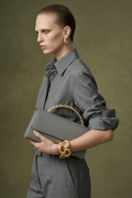 Box Braided Clutch Medium Grey
