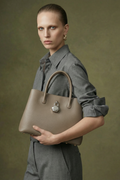 Classic Lock Tote Small Beige