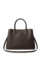 Classic Lock Tote Small Dark Brown