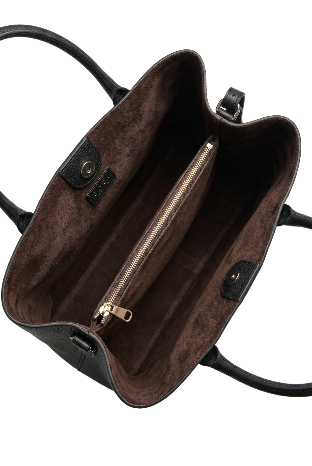 Classic Lock Tote Small Dark Brown