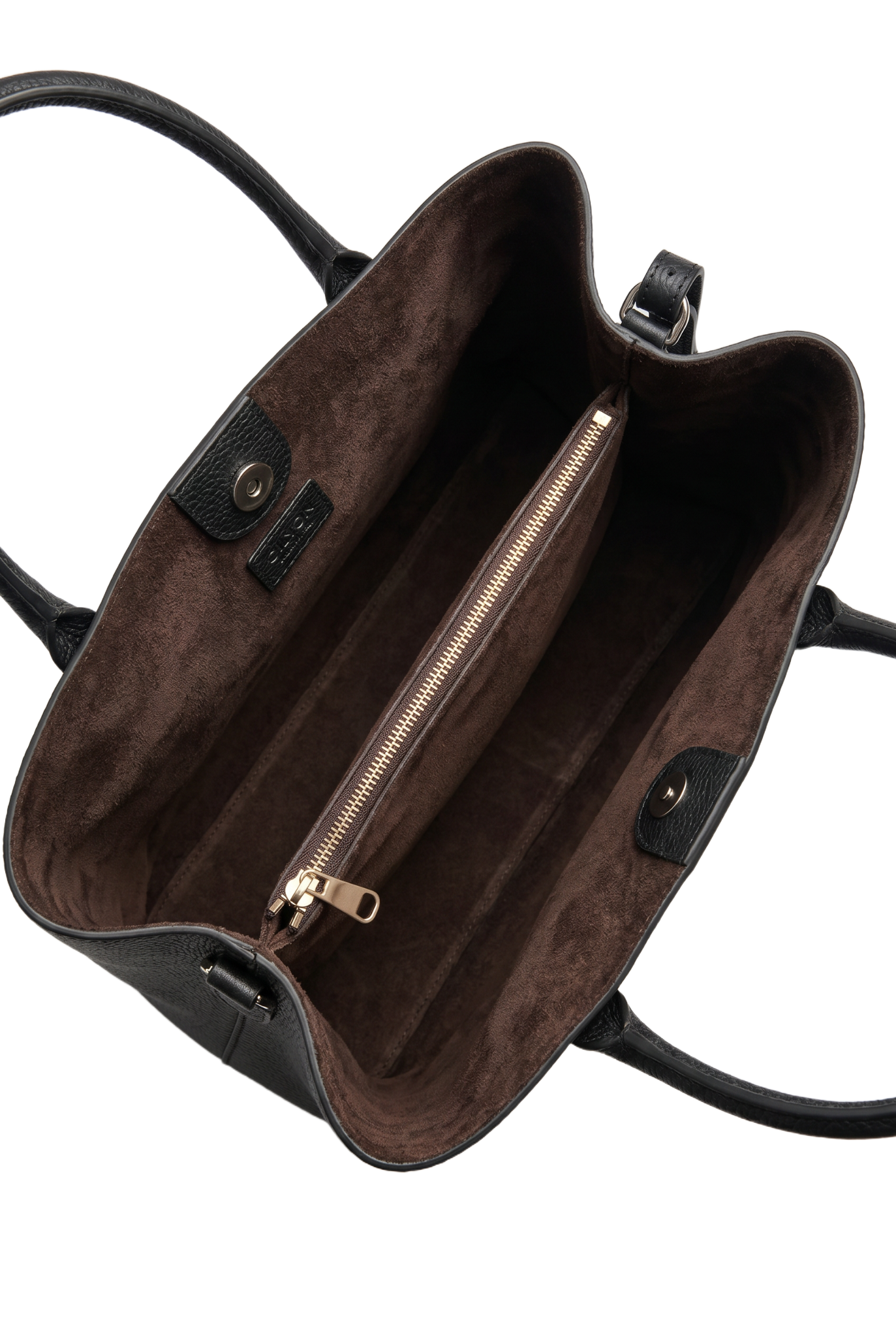 Classic Lock Tote Small Dark Brown