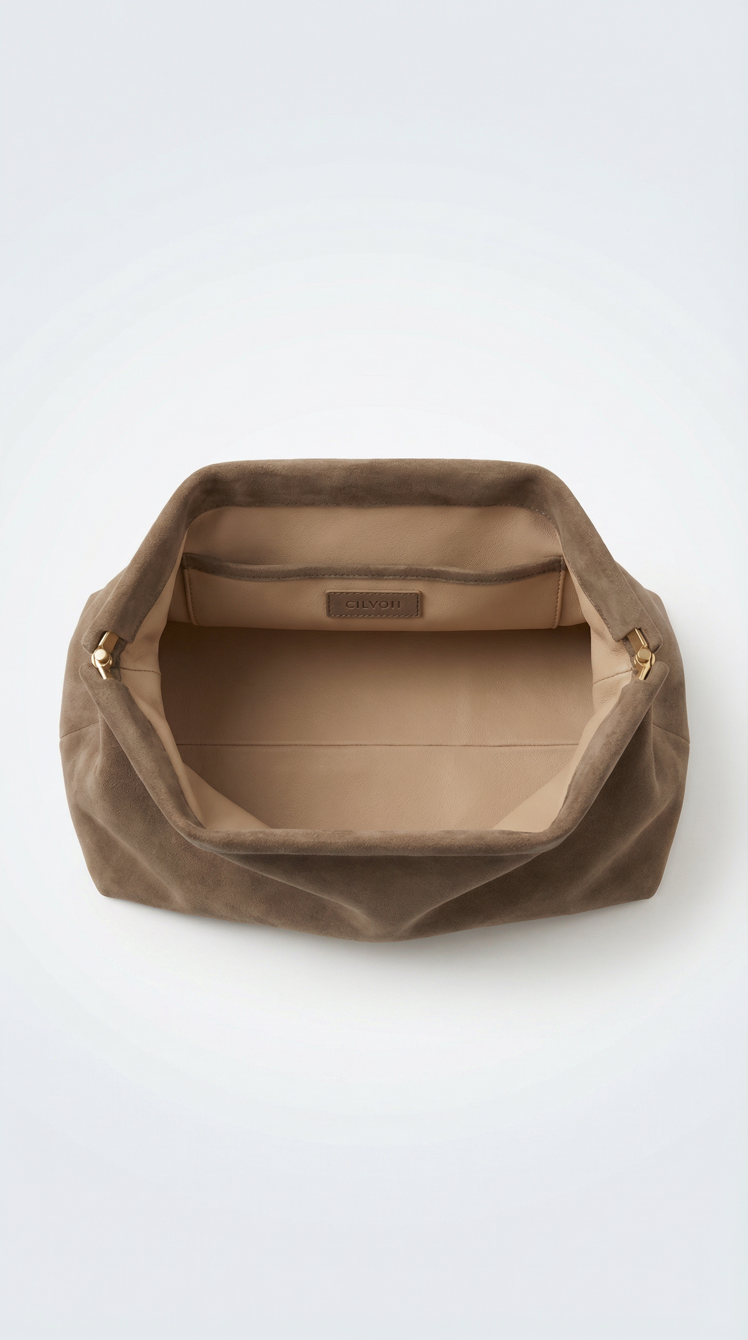 Le Fold Flap Clutch Taupe