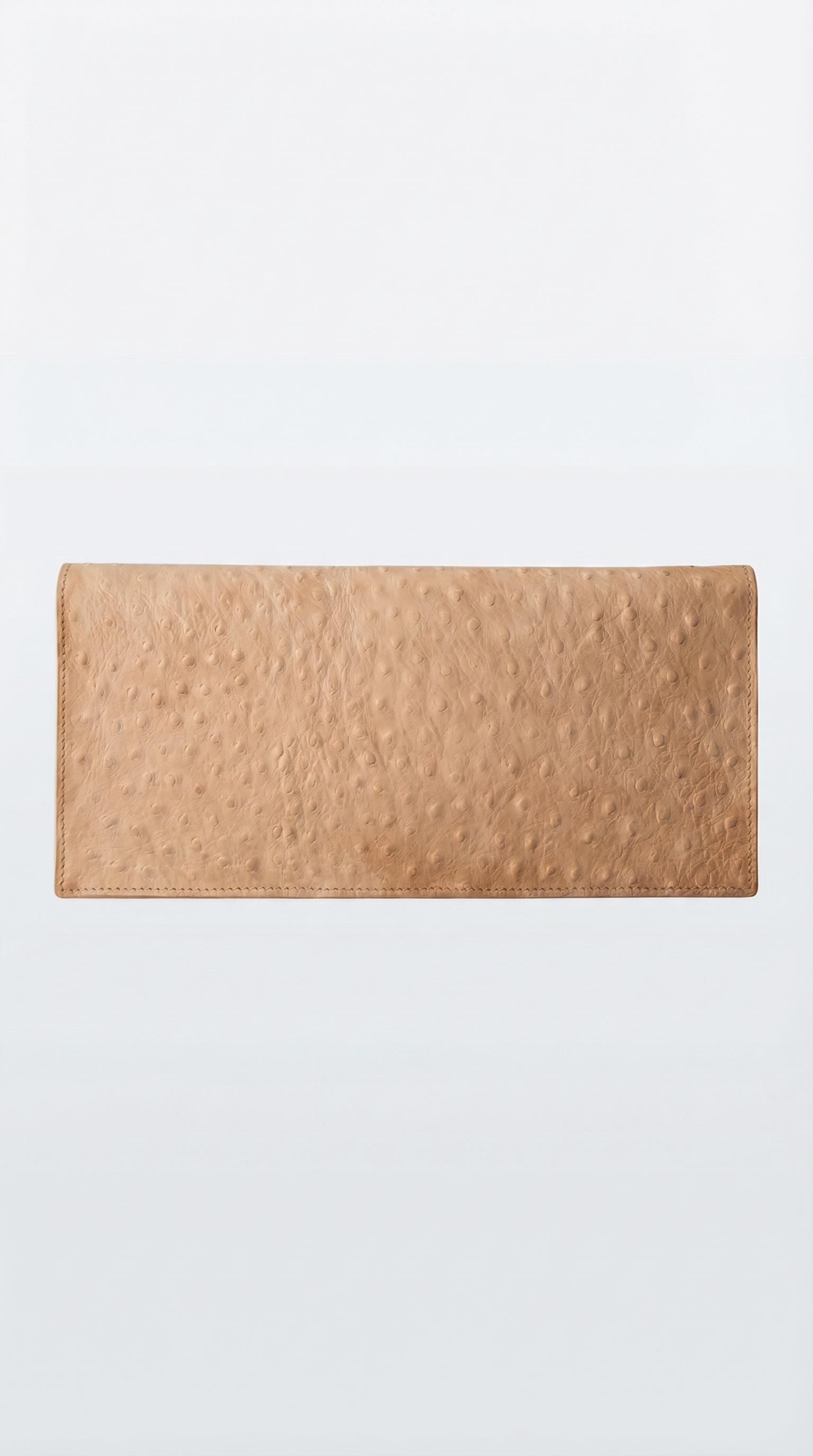 Le Long Clutch Ostrich Almond