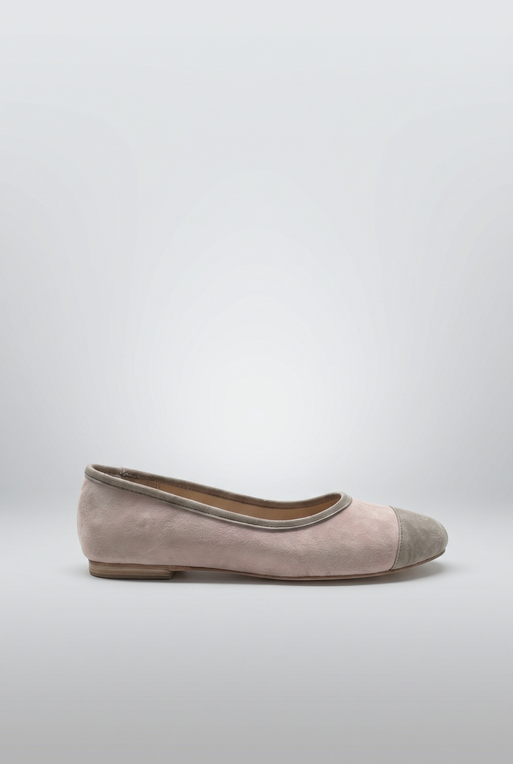 Classique Suede Leather Ballerina Grey