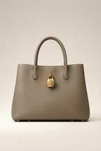 Classic Lock Tote Small Beige