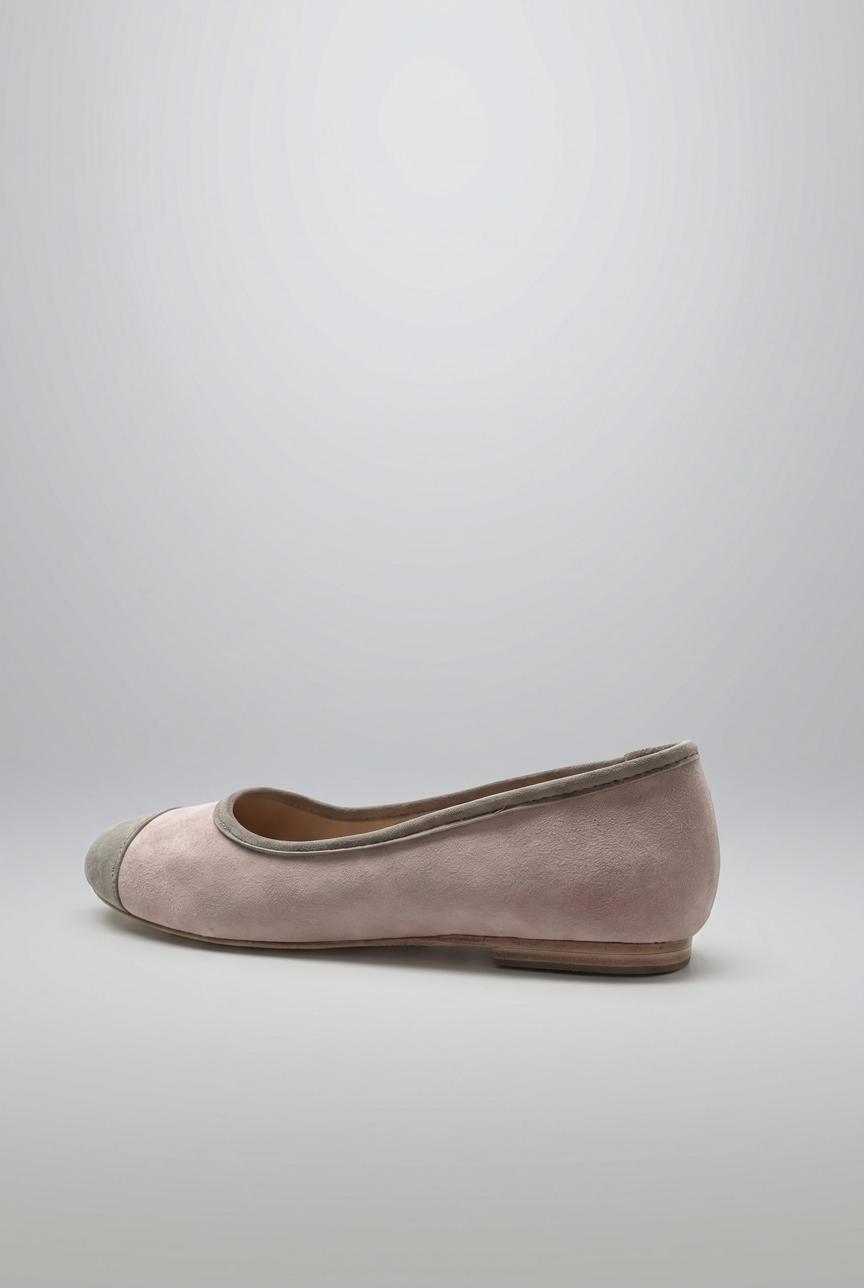Classique Suede Leather Ballerina Grey