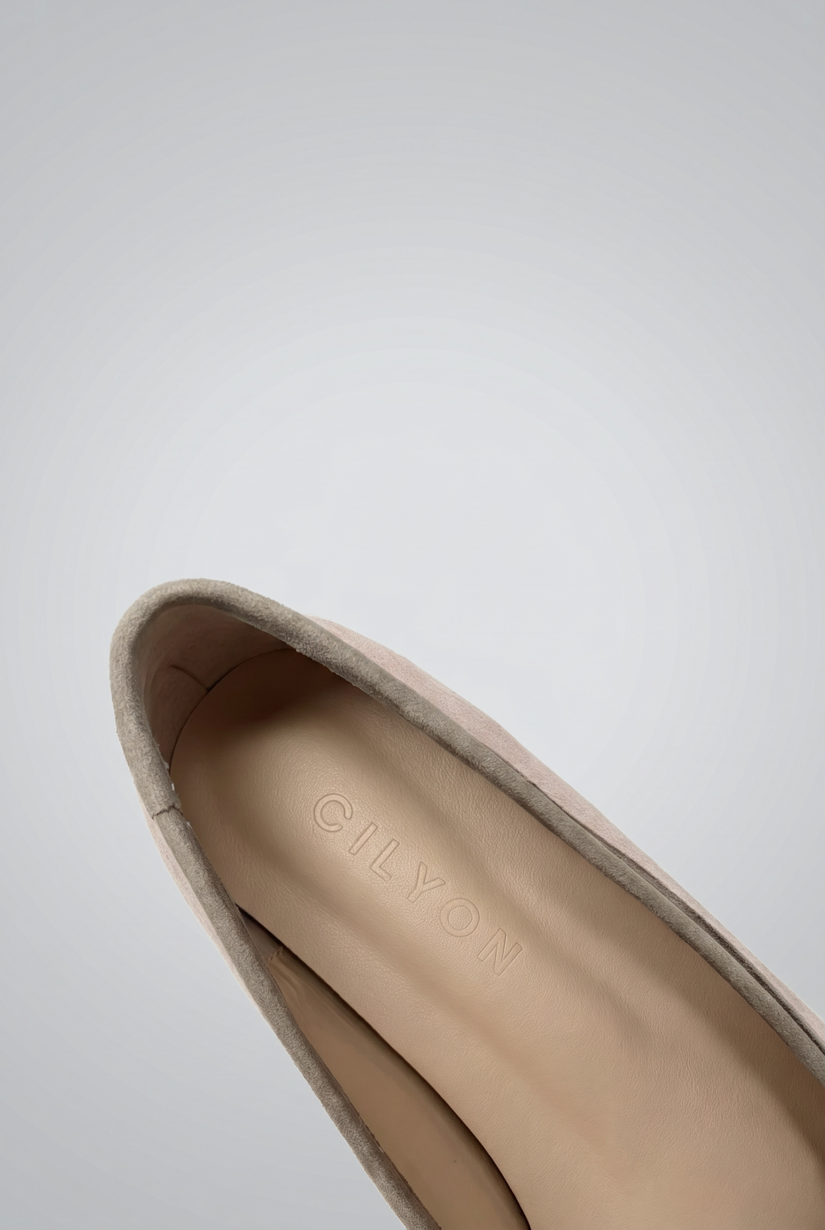 Classique Suede Leather Ballerina Grey