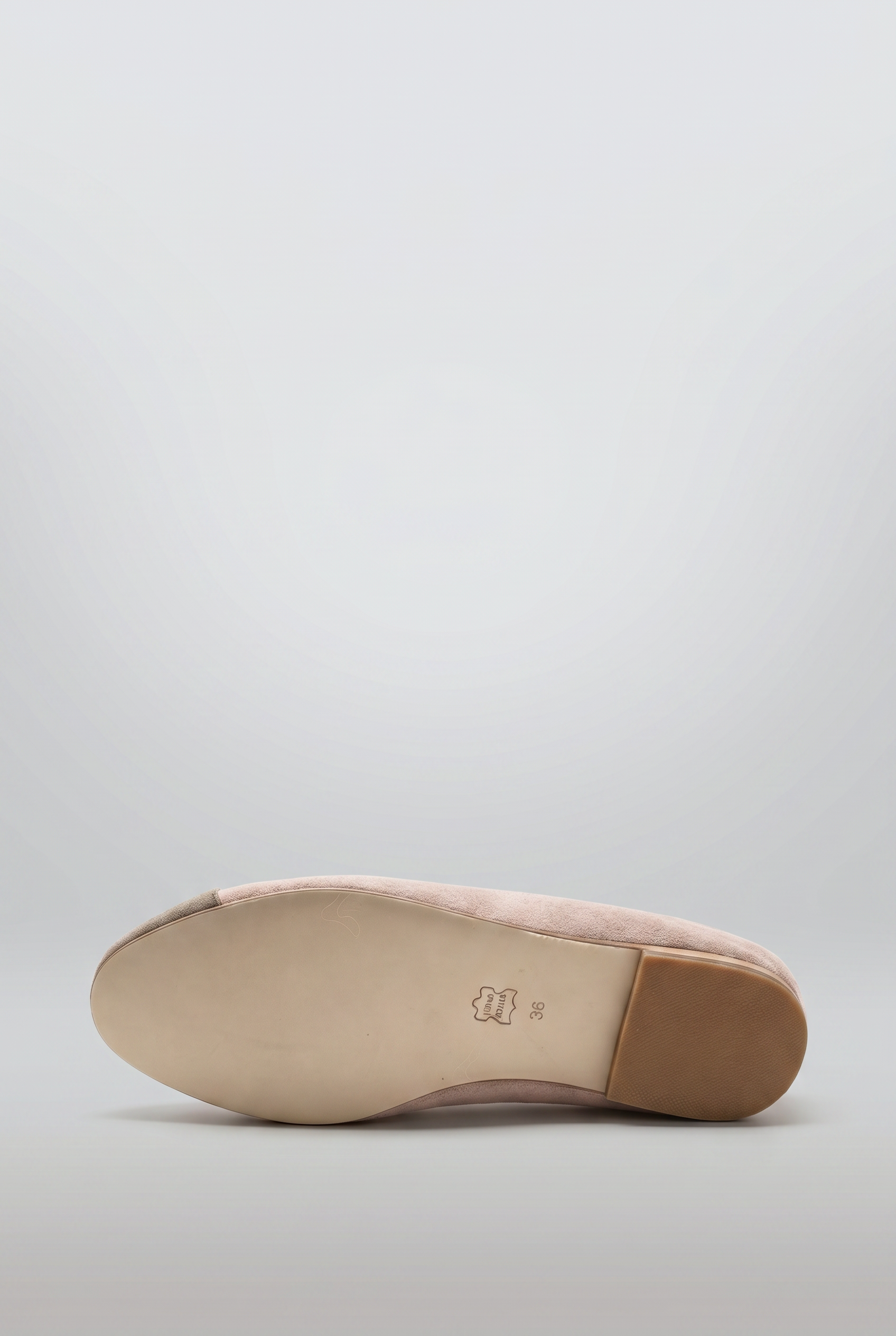 Classique Suede Leather Ballerina Grey