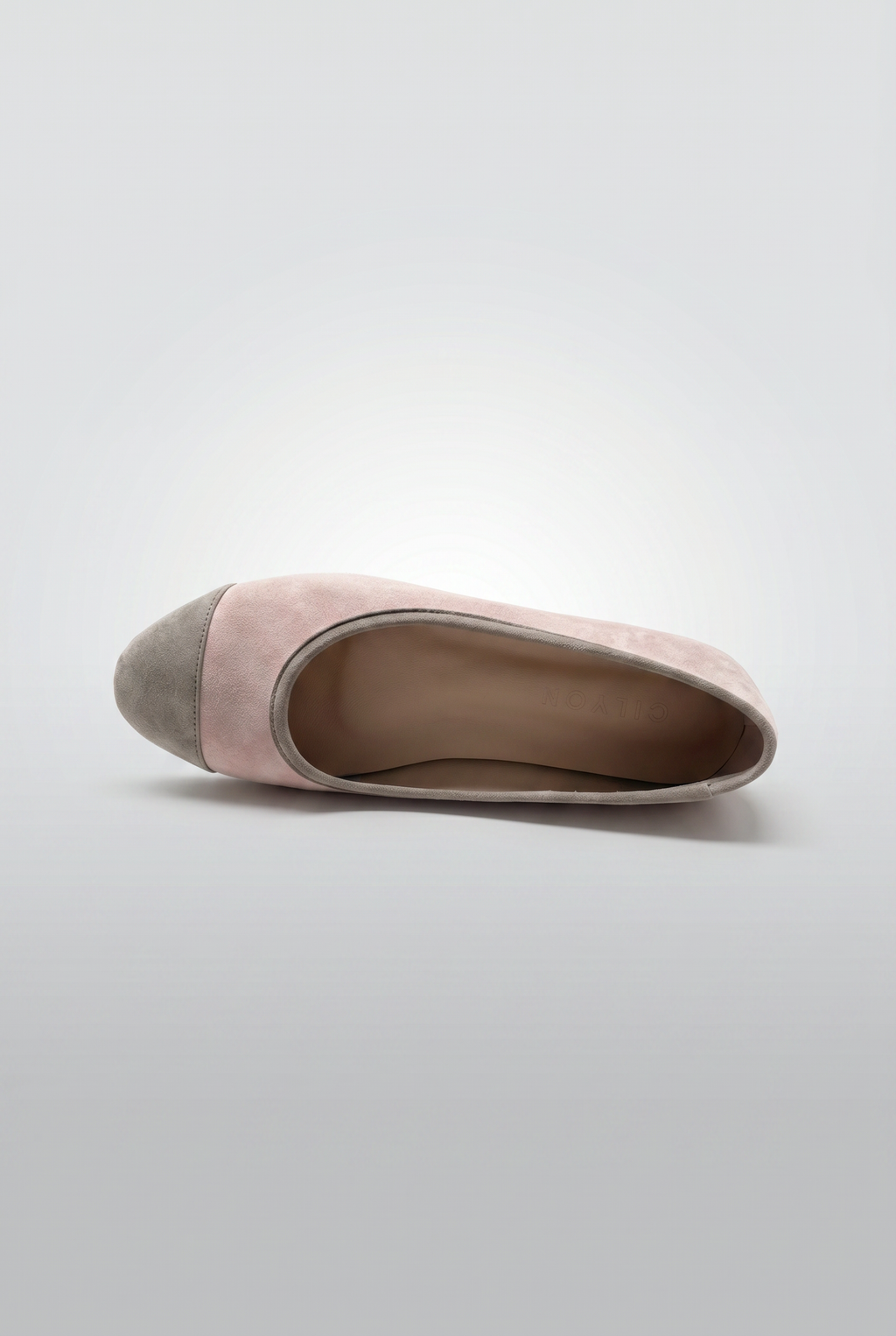 Classique Suede Leather Ballerina Grey