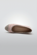Classique Suede Leather Ballerina Grey