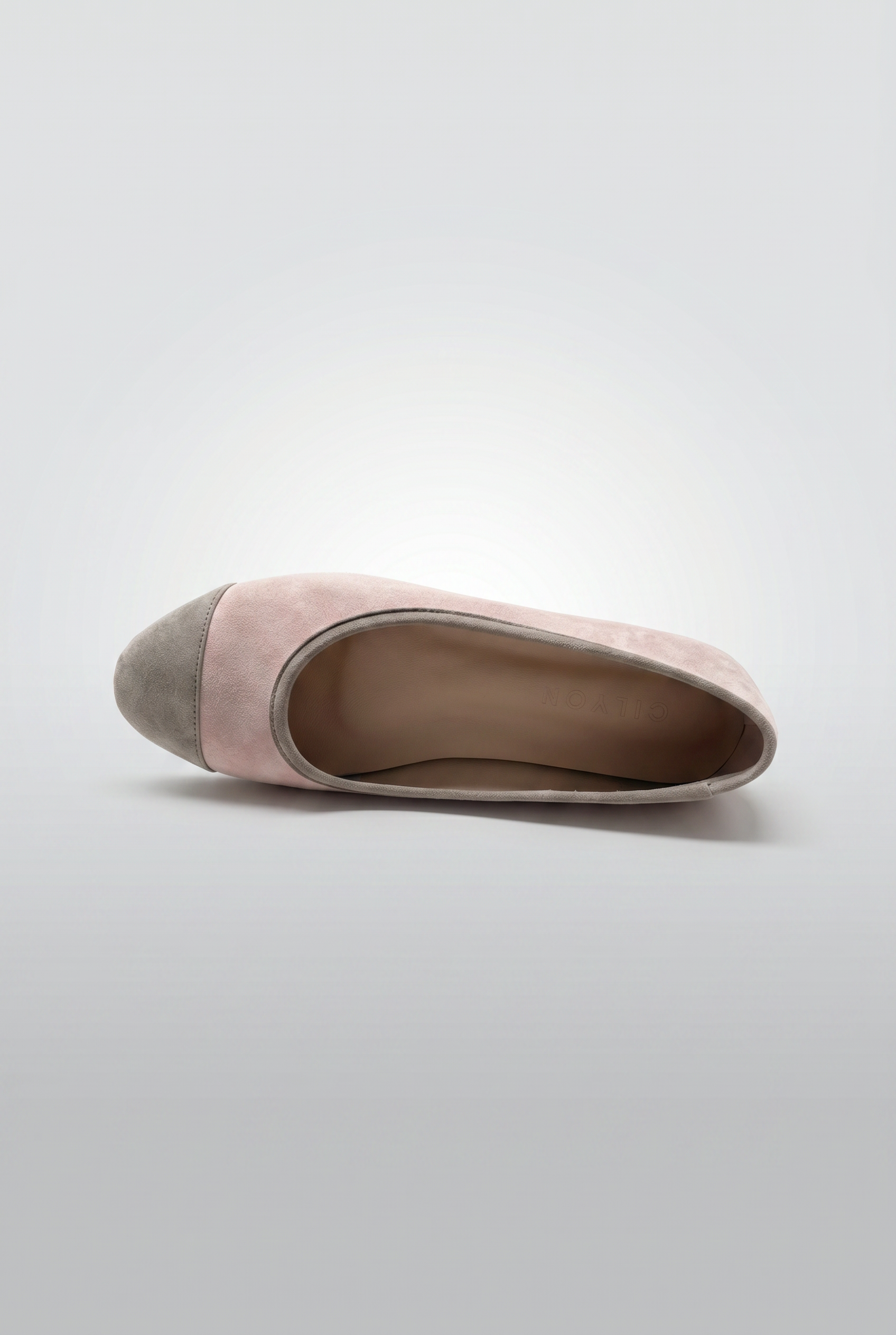Classique Suede Leather Ballerina Grey