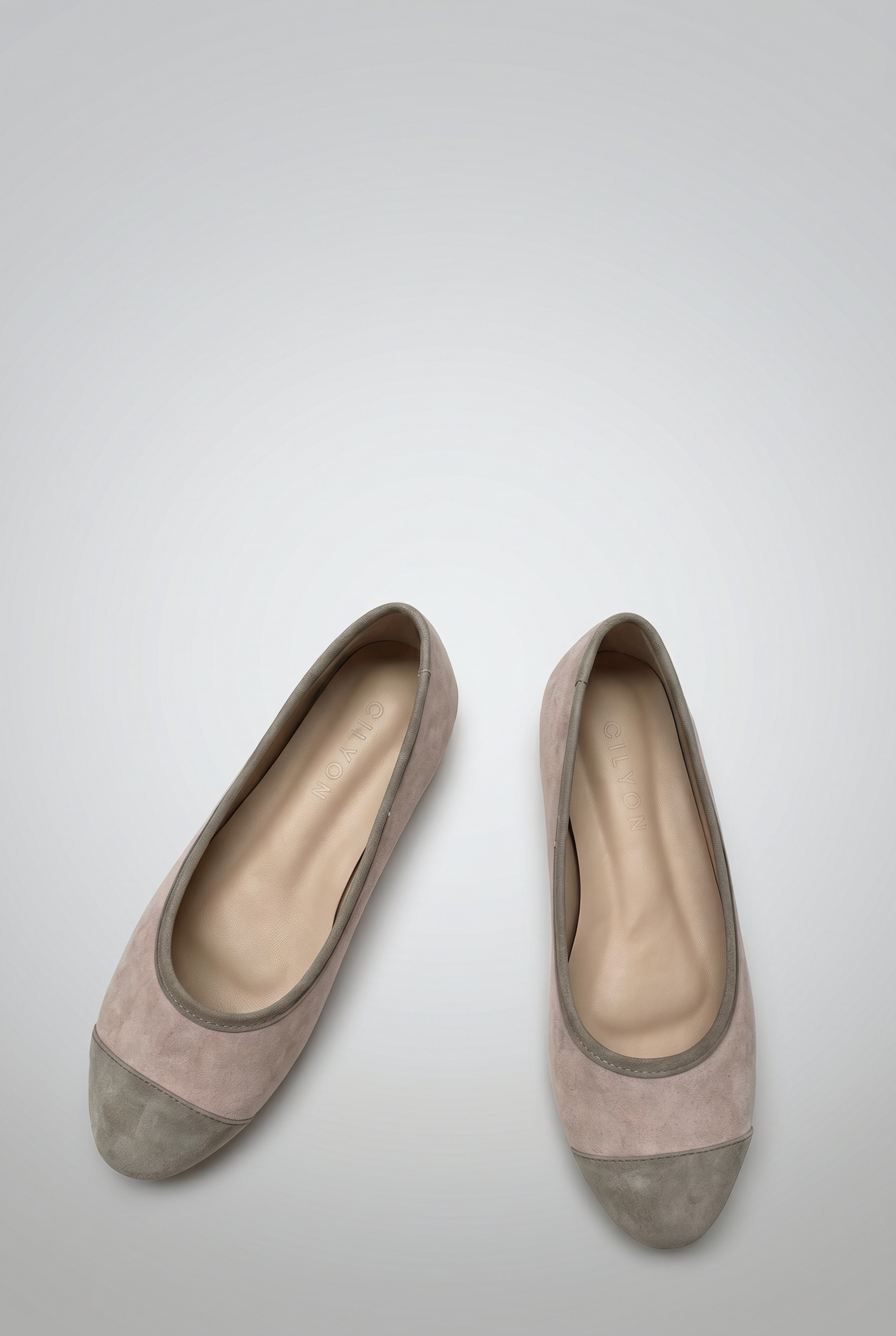Classique Suede Leather Ballerina Grey