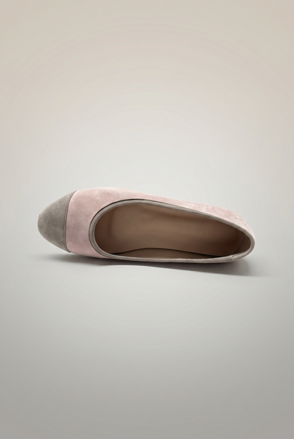 Classique Suede Leather Ballerina Grey
