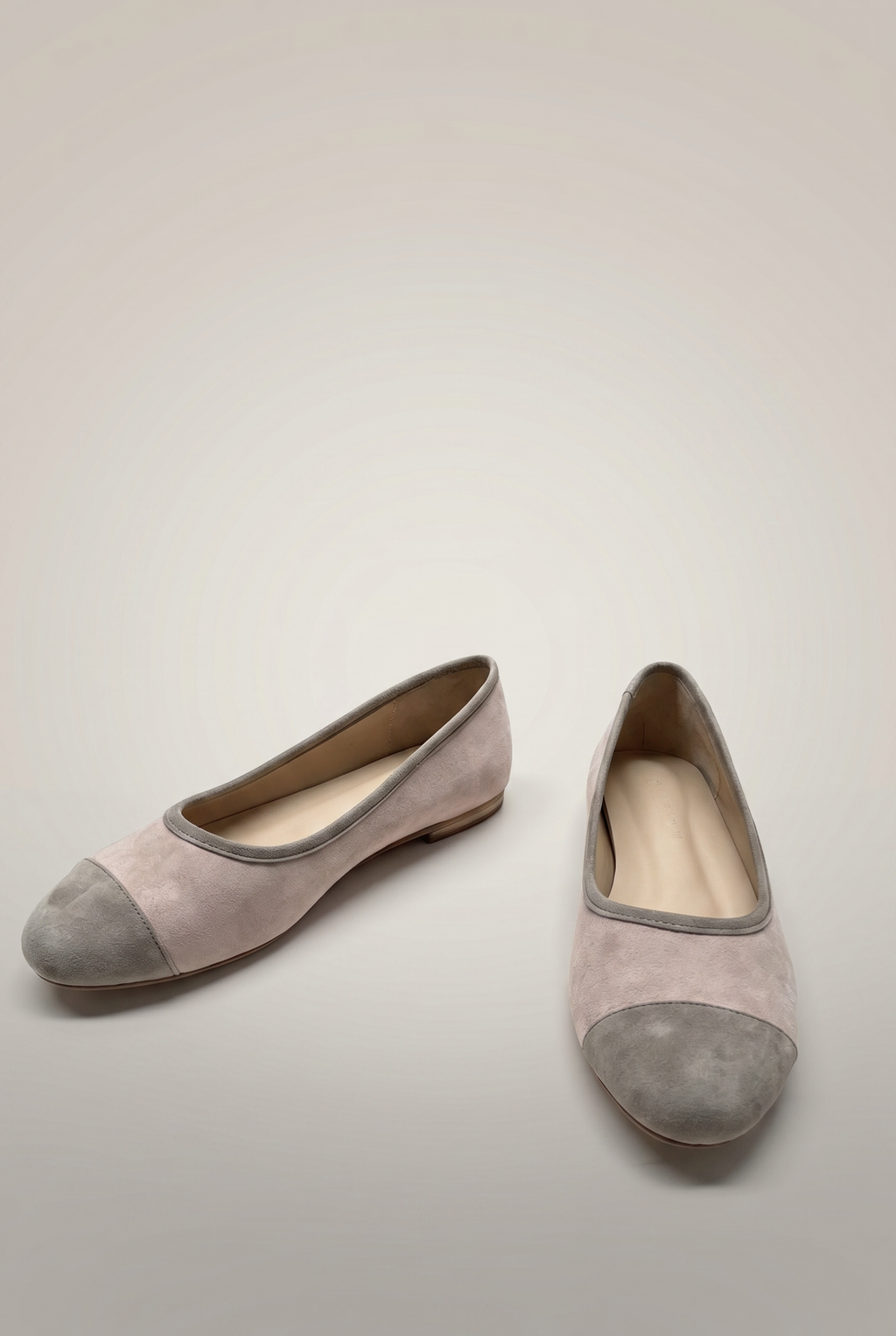 Classique Suede Leather Ballerina Grey