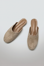 Edaliné Suede Leather Mules Beige