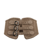 Yen Corset Buckle Belt Suede Taupe