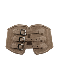 Yen Corset Buckle Belt Suede Taupe
