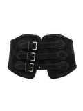 Yen Corset Buckle Belt Suede Black