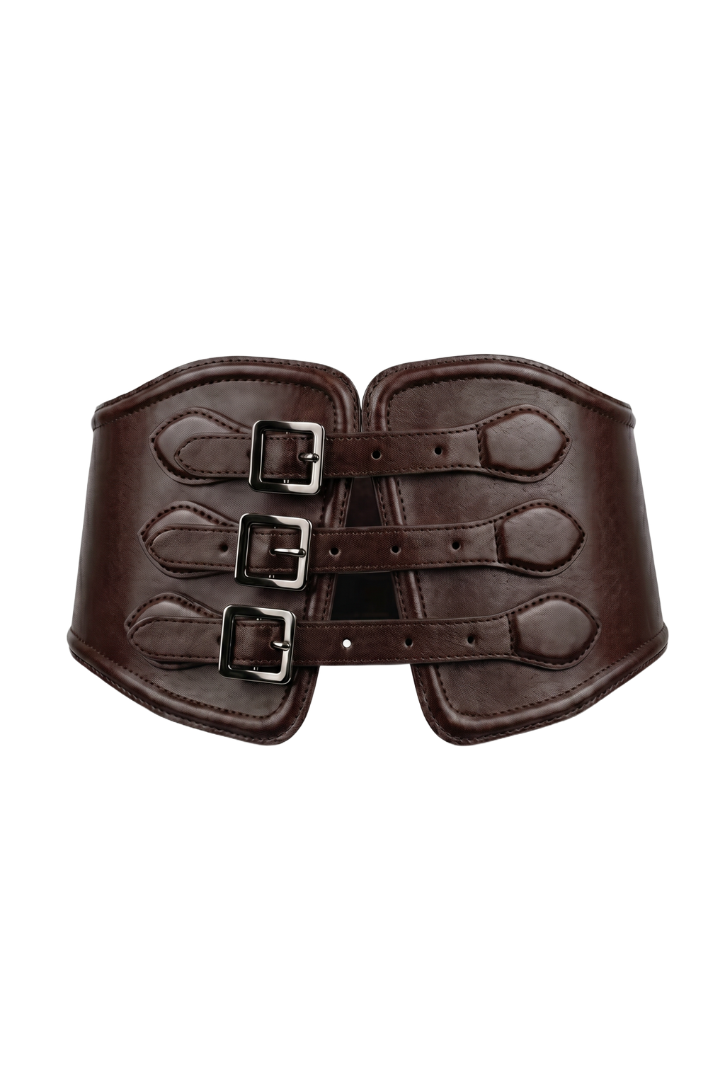 Yen Corset Buckle Belt Dark Brown