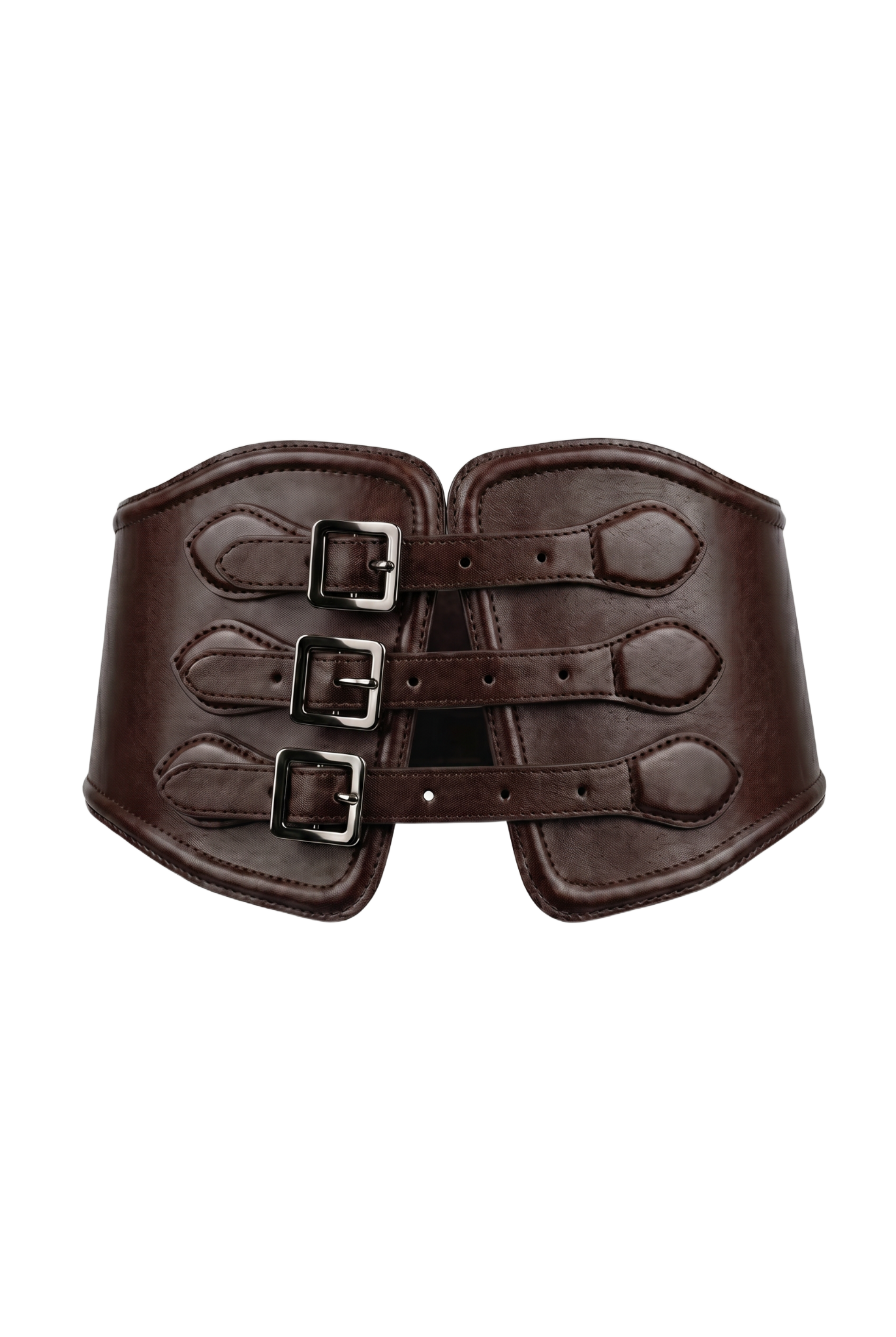 Yen Corset Buckle Belt Dark Brown