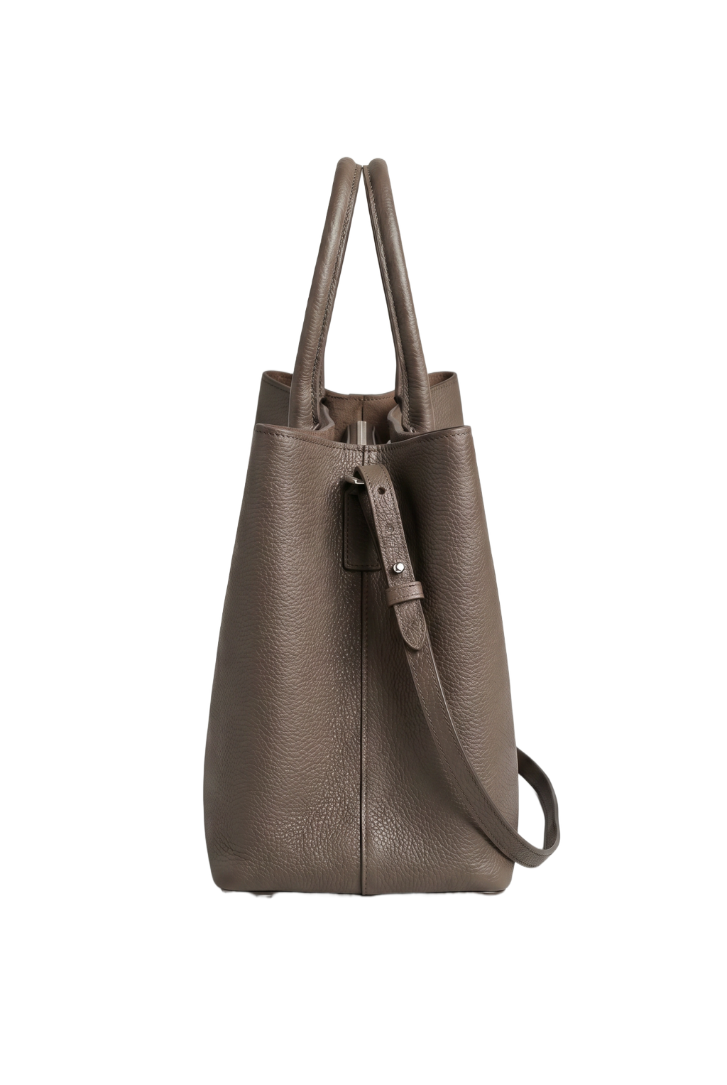 Classic Lock Tote Small Taupe
