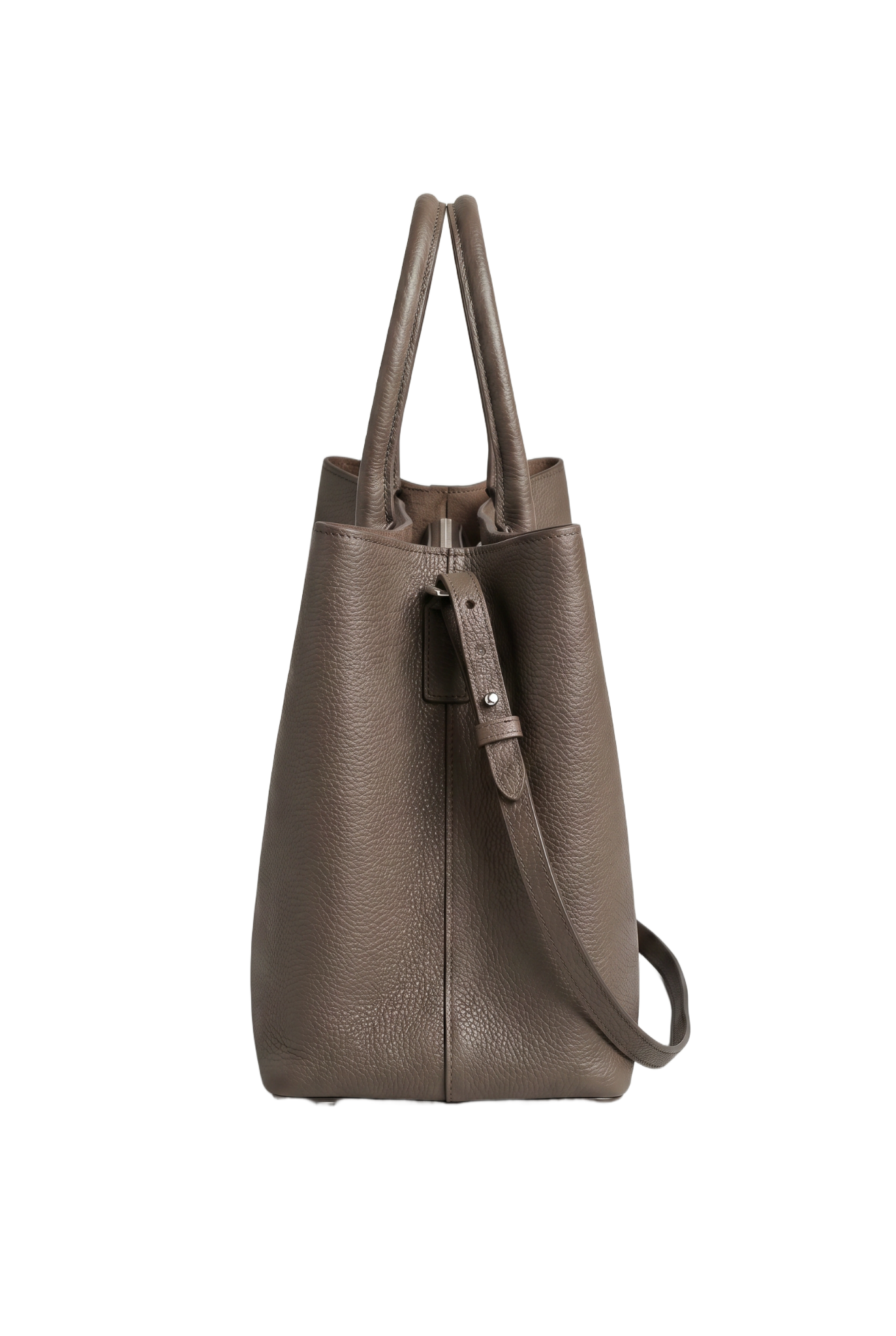 Classic Lock Tote Small Taupe