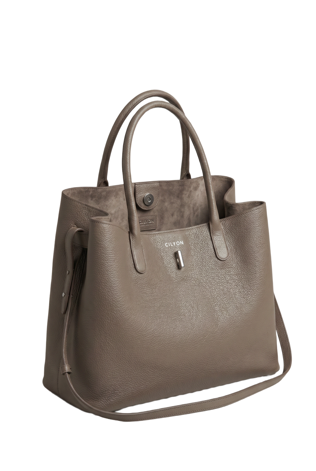 Classic Lock Tote Small Taupe