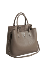 Classic Lock Tote Small Taupe