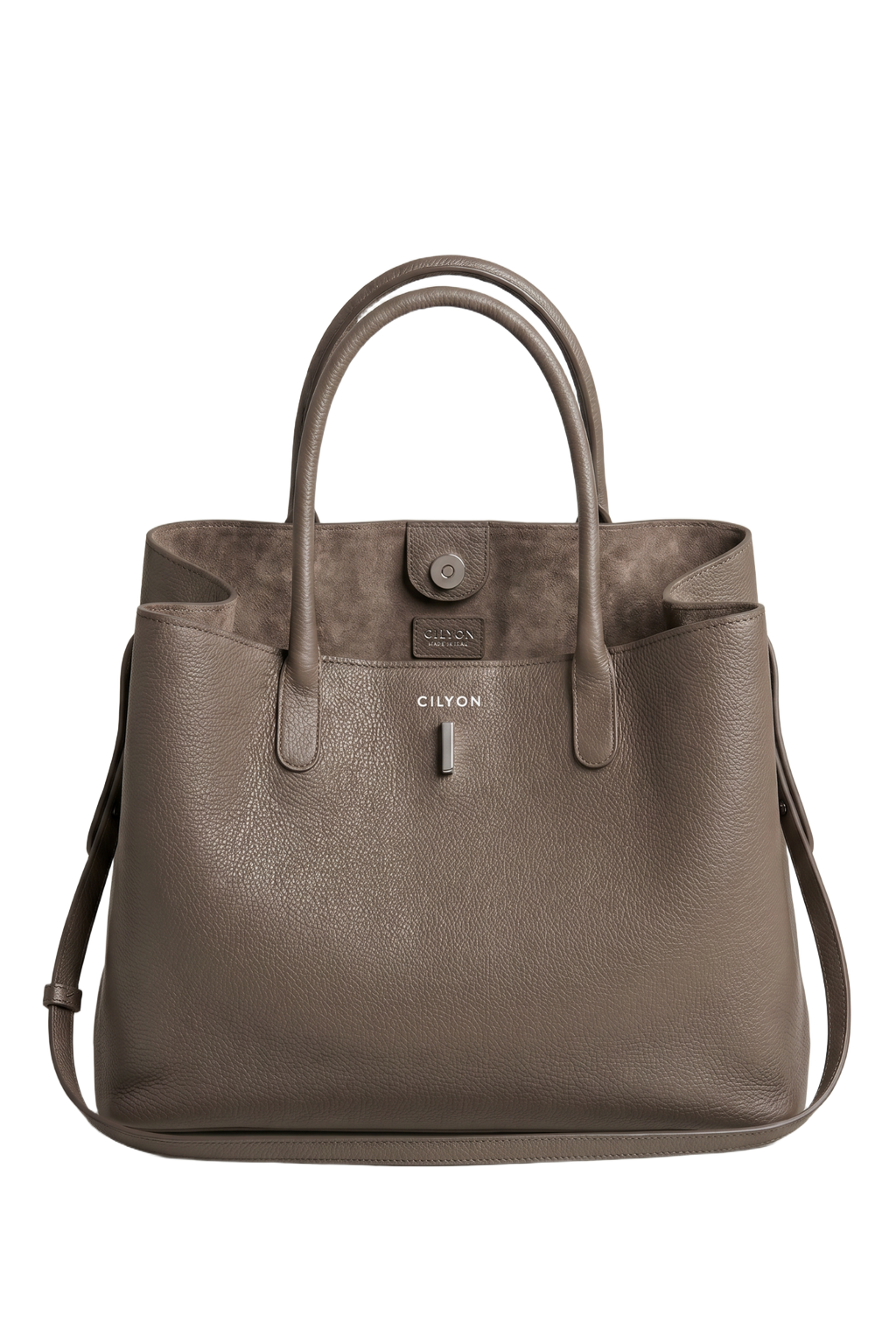 Classic Lock Tote Small Taupe