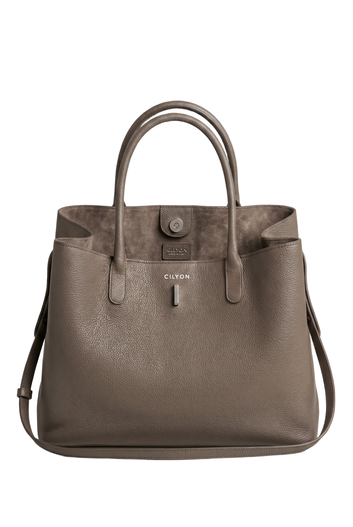 Classic Lock Tote Small Taupe