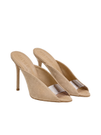 Galeria Suede Heels Beige