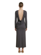 Magnifique Backless Dress Dark Grey