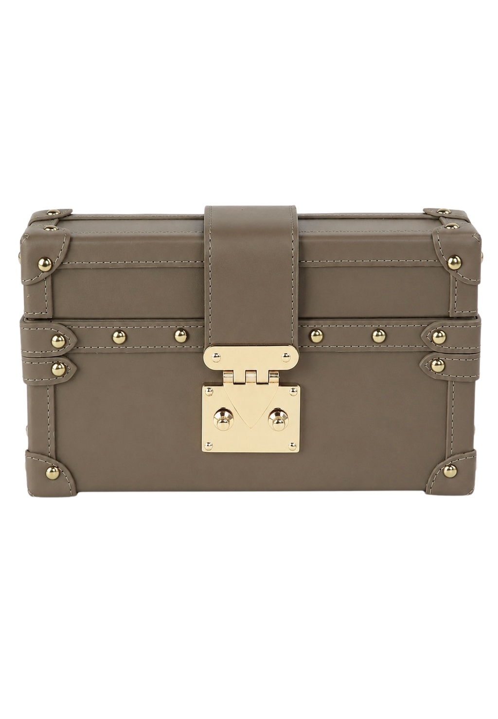 Rectangle Box Clutch Taupe